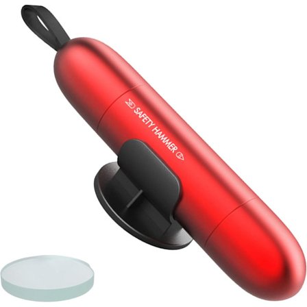 2025 Seneste Model PUEZOKLY 2-i-1 Bilsikkerhedshammer - Nødhammer & Seleskærer - Skridsikkert Håndtag, Kompakt & Bærbar D