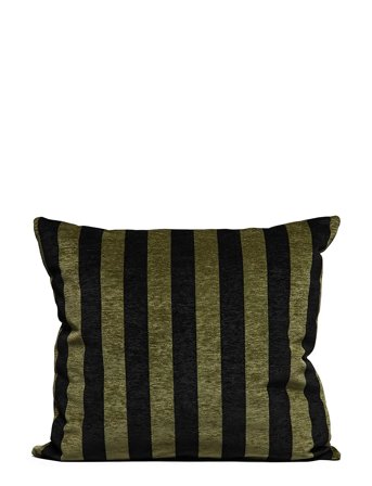 Ceannis Cushion Cover Striped - Khaki green - ONE SIZE