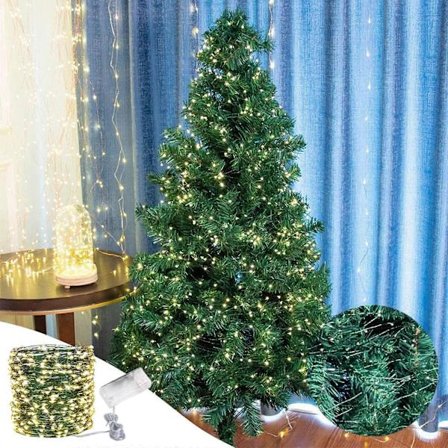 The Nightmare Before Christmas Julepynt Udendørs Lys, 100 LED'er Julebatteridrevne Lysstreng, Halloween Party Lys Til Udendørs