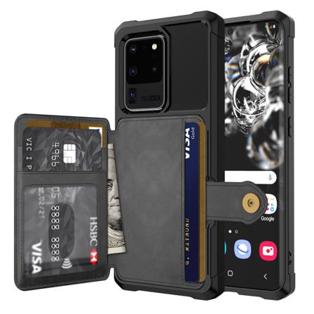 Professionelt cover med kortholder - Samsung Galaxy S20 Ultra Svart