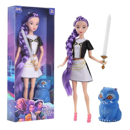 3X Kpop Demon Hunters dokkeleker - Rumi, Mira, Zoey, Derpy actionfigurer samling Vakker bursdagsgave for barnefans