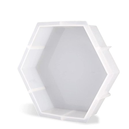 Stor Silikonform för Resin, Stor Resinform, 9 Tums Uppgraderad Hexagon Silikonform