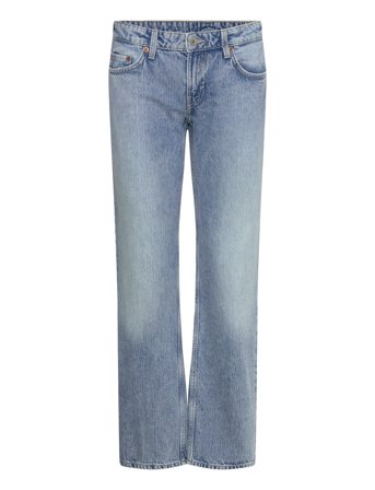 Weekday Arrow Low Rise Regular Straight Leg Jeans - Blue - 29 x 34