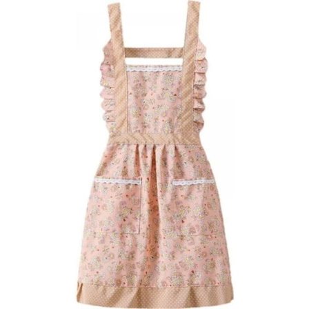 Förkläde Blommigt Vackert Vintage Shabby Chic Pionrosor Retro 1950-tal Sockerbaksgåva