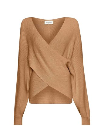 Mschzinelle Rachelle Wrap Pullover Brown MSCH Copenhagen