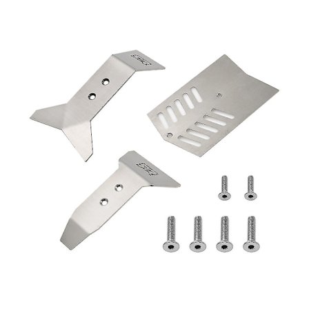 Skidplate-chassisbeskyttelse i rustfritt stål for girkasse for Arrma 1/8 Nero Big Rock Rc biloppgraderingsdeler