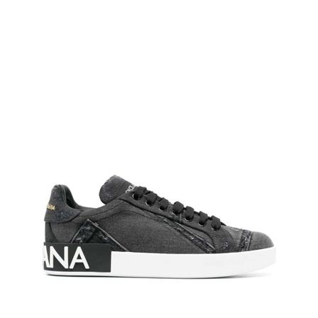 Dolce & Gabbana Sneakers , Zwart , Dames , Maat: 38 1/2 EU