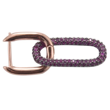 Kædeformet Rhinestone Enkelt Hoopsmykke Øreringe To-farvet