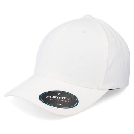 Flexfit - Vit flexfit Keps - White NU @ Hatstore