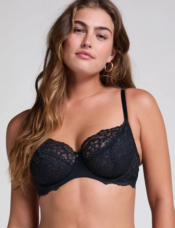 Hunkemöller Marine Non-Padded Underwired Bra - Black - C x 85