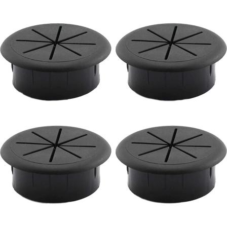 4 stk. Plast Skrivebords Grommet, Skrivebords Grommet, Rund Kabelgjennomføring, Plast Kabel Grommet, 60mm Fleksibel ABS Grommet For Hjem, Kontor, 