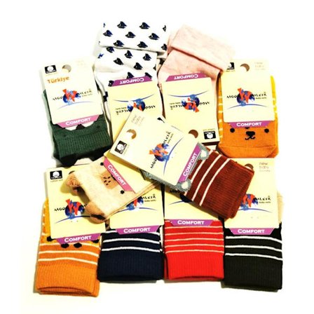 10 Par Barn-Baby strumpor 0-3 månad