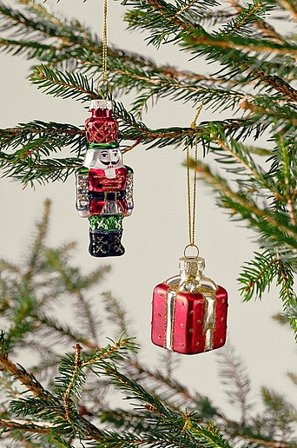 Jotex - Weihnachtsdekoration 4er-pack Rot/Mehrfarbig - ERIC - Kaufe Baumschmuck bei Jotex