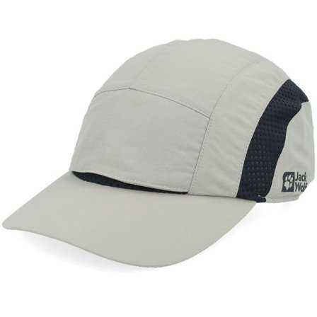 Jack Wolfskin - Beige 5panel Keps - Vent Cap Stone 5-Panel @ Hatstore