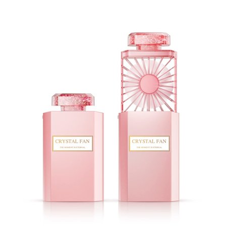 Werwing Bærbar parfume-ventilator - Håndholdt mini-ventilator med duftfunktion, udtrækkeligt design, 3 hastigheder, 1200mAh genopladeligt batteri