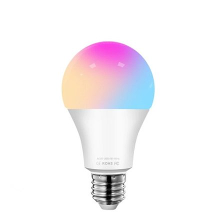 Tuya WiFi Smart Ljus Glödlampa E27 RGB LED Lampa Dimbar Smart Life APP Fjärrkontroll