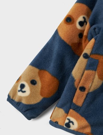 name it Nmmmeeko Fleece Jacket Aop2 Noos - Navy - 110