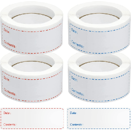 500 kpl itseliimautuvia etikettejä pakastinetikettejä purkkietikettejä 2,5x7,5 cm