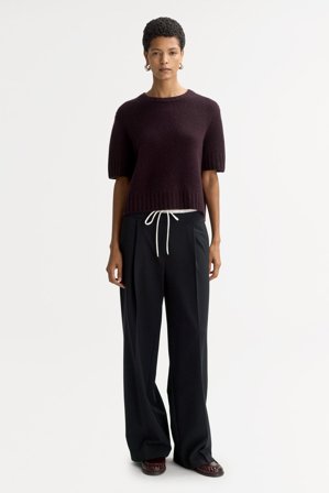 Soft Goat - Chunky short sleeve - S - Midnight Plum