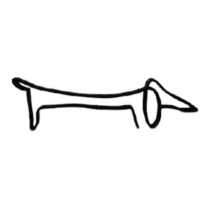 Abstrakti koirakoriste moderni eläinveistos H H