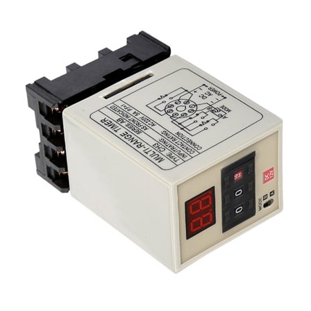 Dubbellägesfördröjningsrelä med LED-display 0,01S-99H (DC 12V)