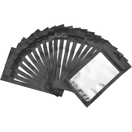 100 Stk. Gjenbrukbare Oppbevaringsposer, 9x16cm Mylar Ziplock-poser, matoppbevaringsposer med Acsergery Klar Gave
