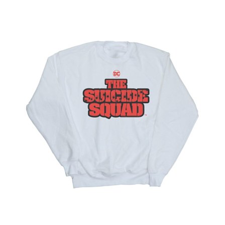 DC Comics herr The Suicide Squad filmlogotyp sweatshirt 4XL vit