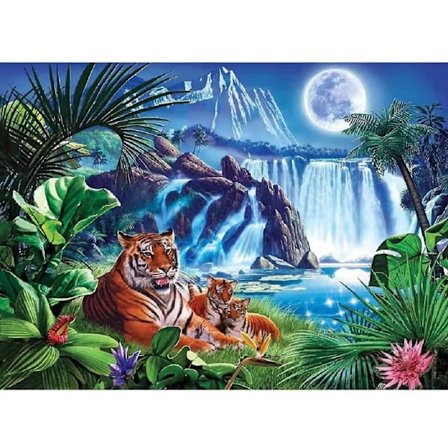 Diamantmålningssatser, Diy Tiger Diamantmålning Bilder Måla efter siffror, 5d Målningssats Hantverk Strassbroderi, Rund Full Borr Diamantkonst