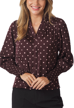 Neo Noir Camisa Dot Blouse Blusar Dam Röd 36