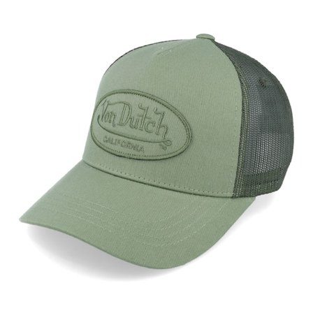 Von Dutch - Grön trucker Keps - Oval Patch A-Frame Green Trucker @ Hatstore