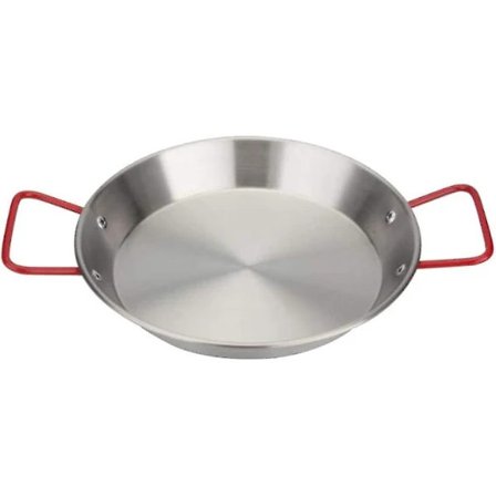 Paellapande i rustfrit stål, non-stick stegepande, paellastegepande til hjemmelavet madlavning, paella 28 cm
