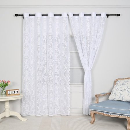 Dørforheng i Voile - Ekstra Langt Voilegardin med Maljer, Skyvedørspartisjon, Tykke Skjermer, Personvern Nettinggardin, 1 Panel, B 10