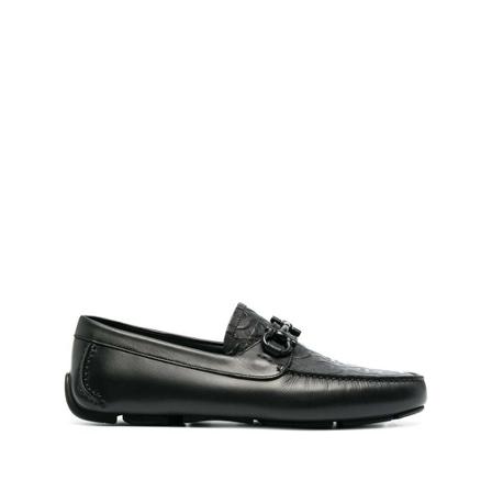 Salvatore Ferragamo Flat Schoenen , Zwart , Heren , Maat: 43 EU