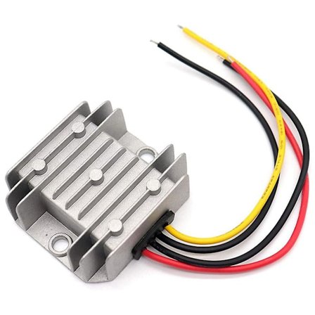 DC 24V - 12V Muuntaja, Jännitealasenkijä 5A 60W, Vedenkestävä Muuntaja Alumiinikotelolla