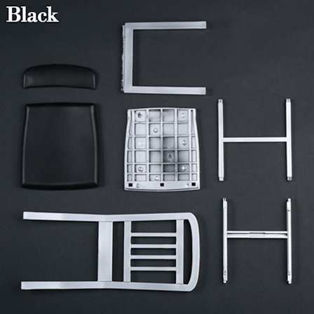 1/6 Miniature Stol Soldat Samlet Stol SORT