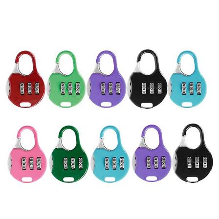 10 kpl Värikkäitä Salasanallisia Lukkoja Turvallisuusyhdistelmälukko Koodattu Lukko Metallilukko Lukko 5 * 3,5 cm Padlock 5*3.5cm