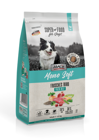 Mac's Mono Soft, Storfe 300g - Softfôr til Hund