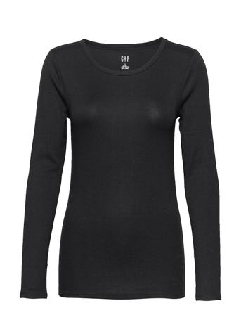 Modern Crewneck T-Shirt Langærmet T-shirt Sort GAP