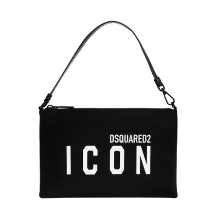 Dsquared2, Handbag with logo Zwart, Dames, Maat:ONE Size