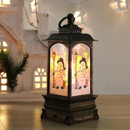 God Jul Vintage Ljusstake Julgran Ornament Hängande Tomte LED Lykta För Hem Nyårsfest Dekoration