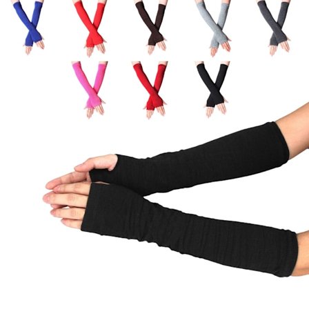 Armvarmere ensfarget, fingerløs og halvlang [35cm]