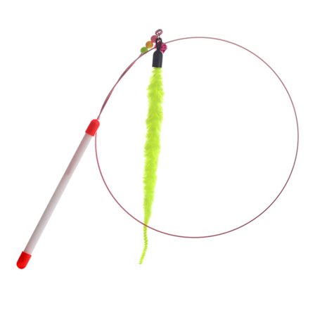 til kattefjerlegetøj 90 cm tryllestav Legetøj Teaser med klokke Interactive Catcher Teaser Legetøj Gaveideer til katteelskere 90 cm