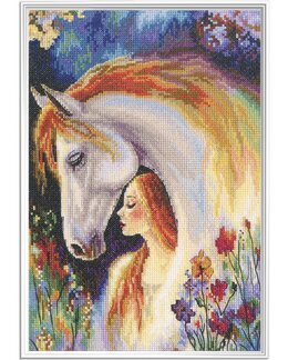 Stickpackung Bild Märchen mit goldenem Mond