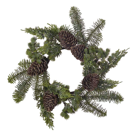 Mr Plant Kunstig Barnålkrans m/kongler Ø40