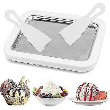 Brickan för att göra glassrullar (med 2 dukar), plattor för att göra dina egna glassrullar, glassmaskiner, glass, fryst yoghurt, is