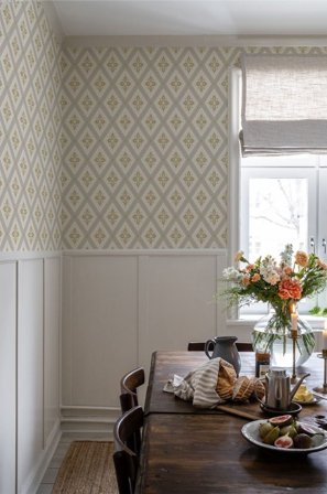 Duro Tapet, Astrid 692-07 Flora, L, Gul, Färg & tapeter