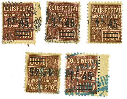 Frankrig 1928-1929 - Pakkeporto YT 88A - 5 stk. - Stemplet