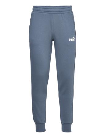 Ess Logo Pants Fl Cl Sweatpants Mjukisbyxor Blå PUMA