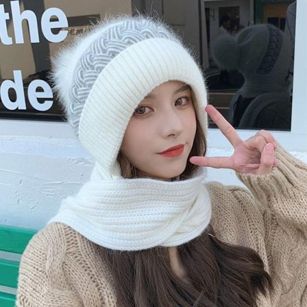 Mössmössa Scarf Hals Halsduk Cap VIT - high quality