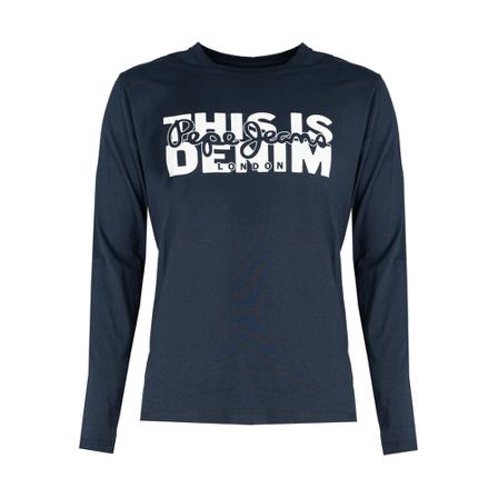 Pepe Jeans, Longsleev "allan" Blauw, Heren, Maat:M